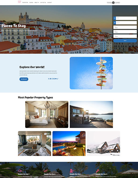 Vacation Rental Software - Website Template #2